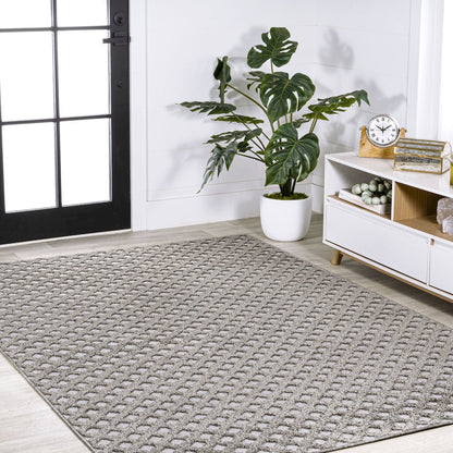 Rabat High-Low Pile Mini Diamond Trellis Area Rug