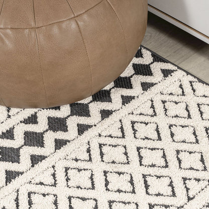 Ormond High-Low Modern Trellis Geometric Area Rug