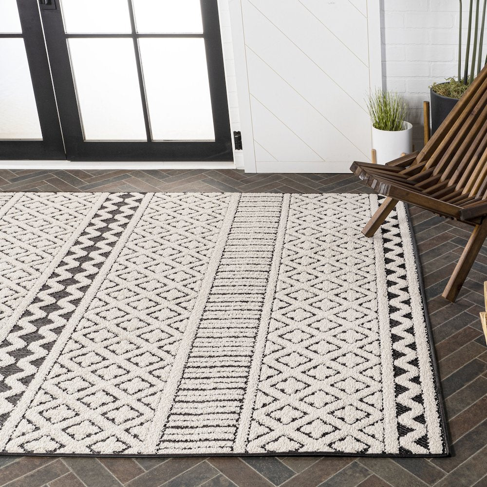 Ormond High-Low Modern Trellis Geometric Area Rug