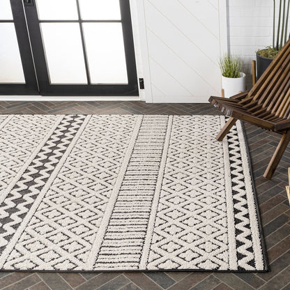 Ormond High-Low Modern Trellis Geometric Area Rug