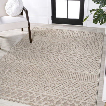 Ormond High-Low Modern Trellis Geometric Area Rug