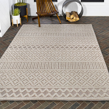 Ormond High-Low Modern Trellis Geometric Area Rug