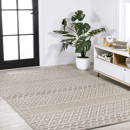 Ormond High-Low Modern Trellis Geometric Area Rug