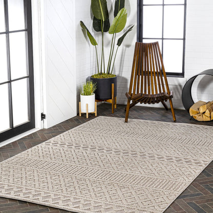 Ormond High-Low Modern Trellis Geometric Area Rug