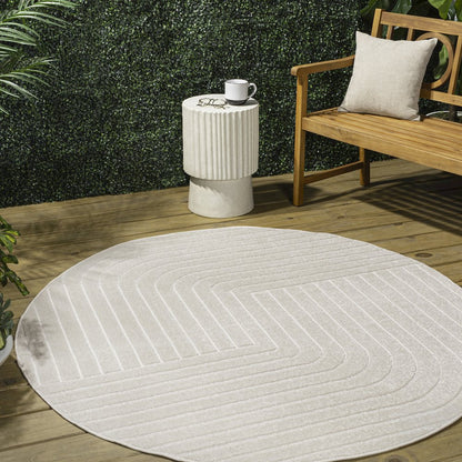 Odense High-Low Minimalist Angle Geometric  Indoor/Outdoor  Rug