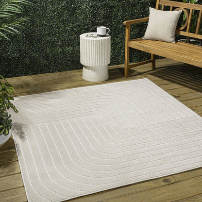 Odense High-Low Minimalist Angle Geometric  Indoor/Outdoor  Rug
