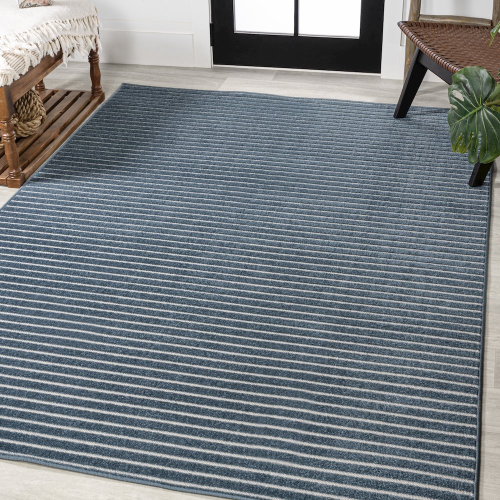 Aarhus Minimalist Scandi Striped Area Rug