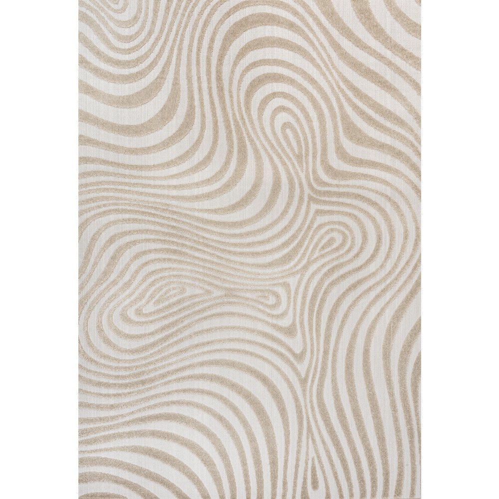 Maribo High-Low Abstract Groovy Striped Indoor/Outdoor Area Rug