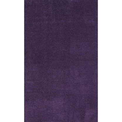 Haze Solid Low Pile Area Rug Purple