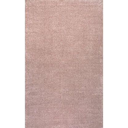 Haze Solid Low Pile Area Rug Pink