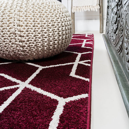 Tumbling Blocks Modern Geometric Area Rug