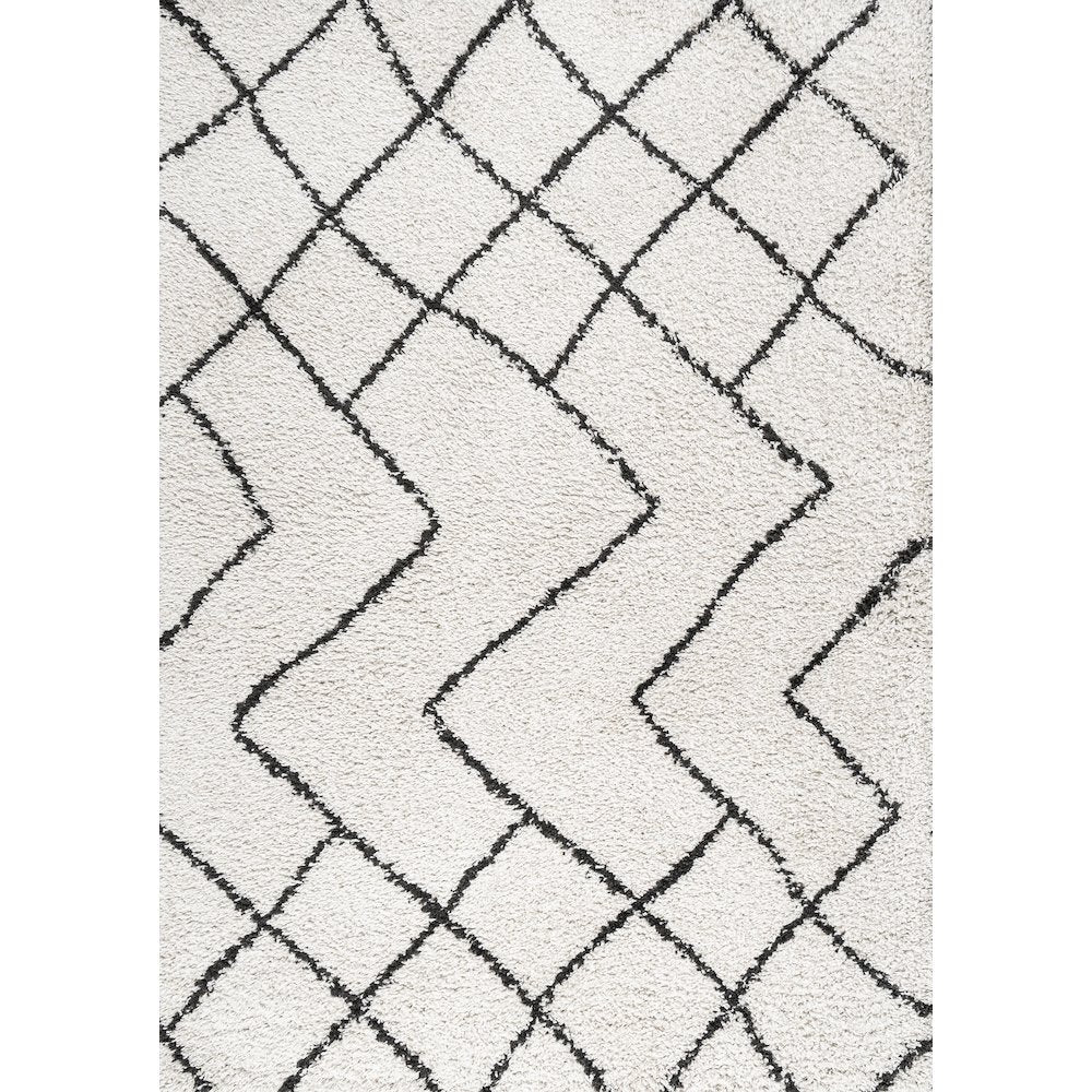 Inca Moroccan Diamond Shag Area Rug