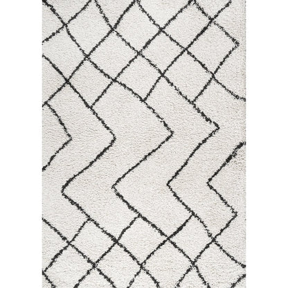 Inca Moroccan Diamond Shag Area Rug