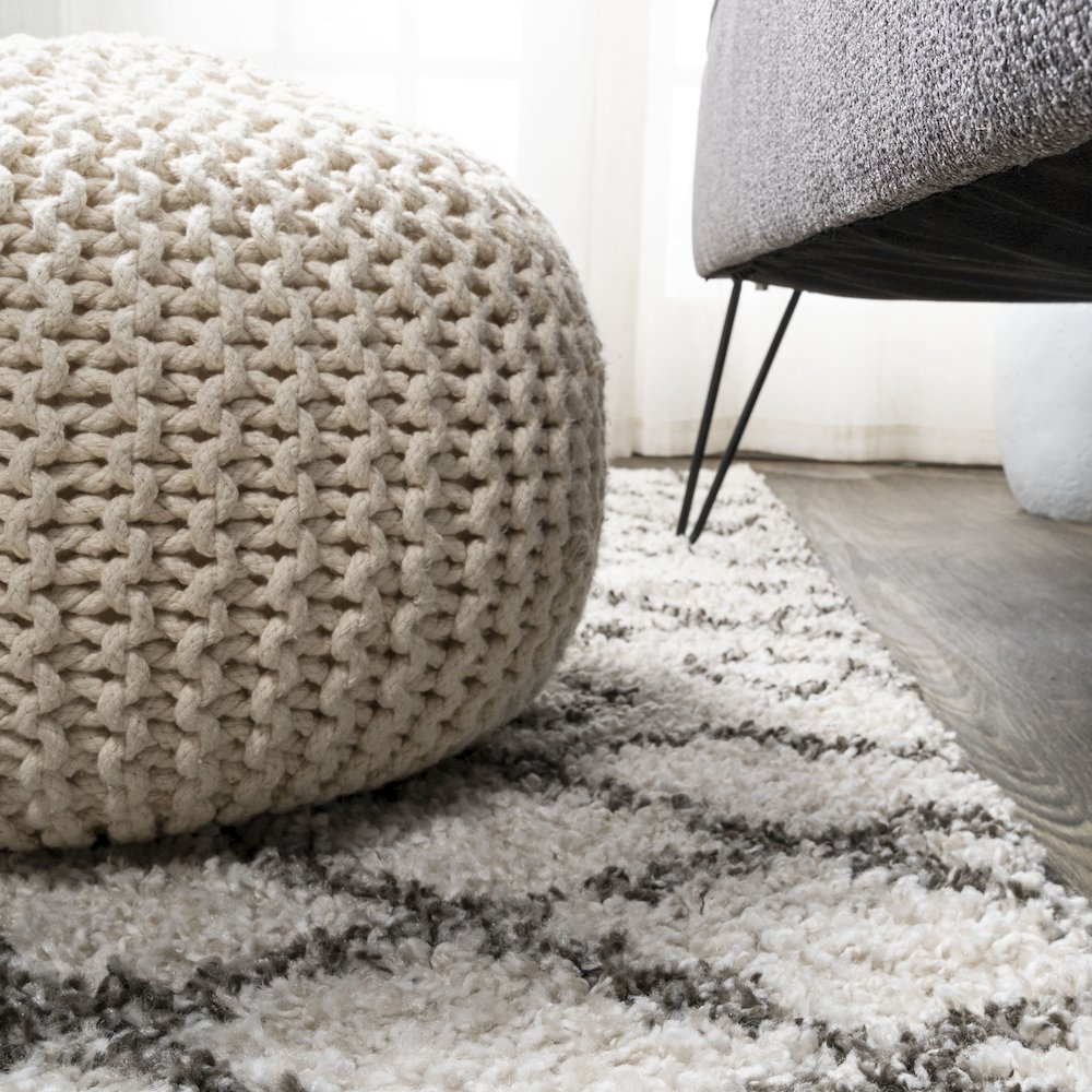 Algaida Moroccan Diamond Shag Area Rug