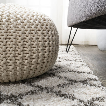 Algaida Moroccan Diamond Shag Area Rug