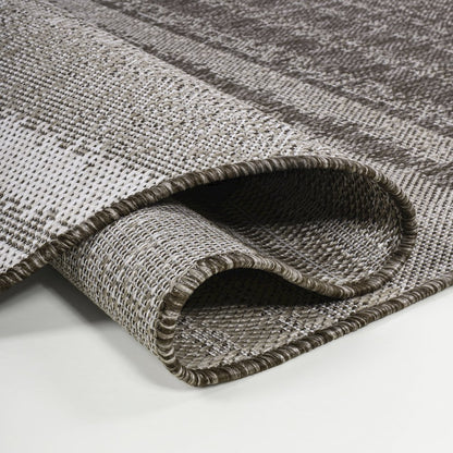 Evan Modern Rustic Organic CurveIndoor/Outdoor Shaped  Rug