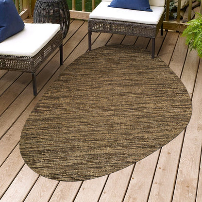 Callan Modern Rustic Abstract /Indoor/Outdoor Shaped  Rug