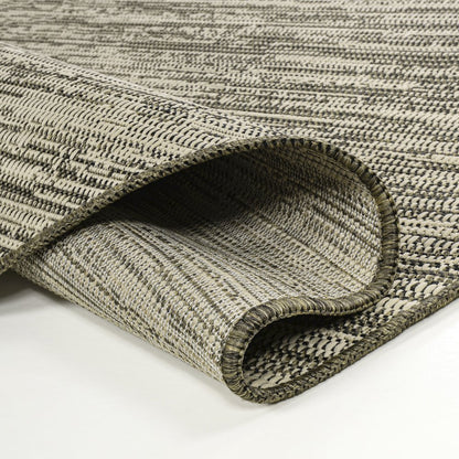 Callan Modern Rustic Abstract Beige   Indoor/Outdoor Shaped  Rug