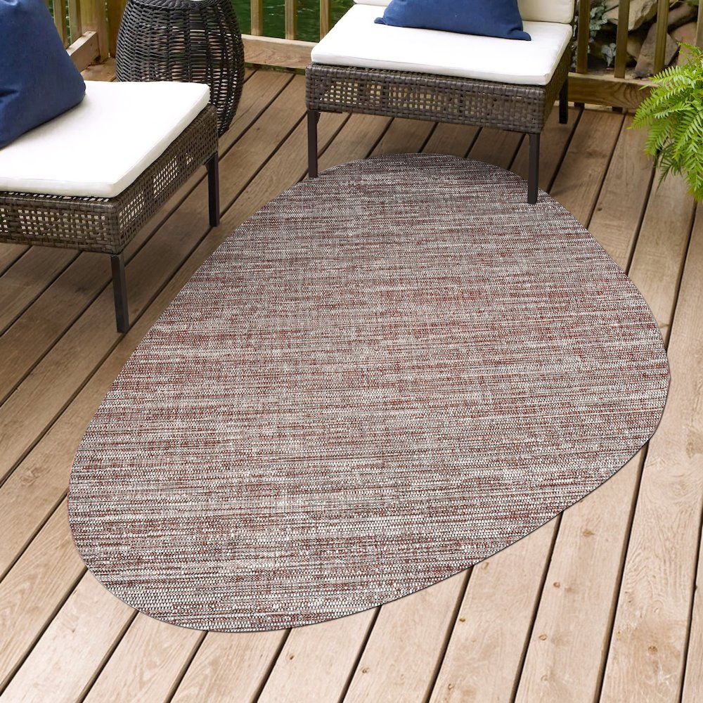 Callan Modern Rustic Abstract Beige   Indoor/Outdoor Shaped  Rug