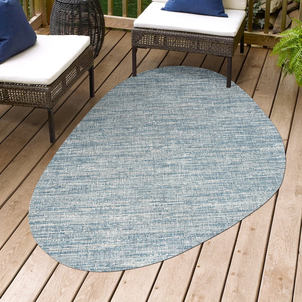 Callan Modern Rustic AbstractIndoor/Outdoor Shaped  Rug