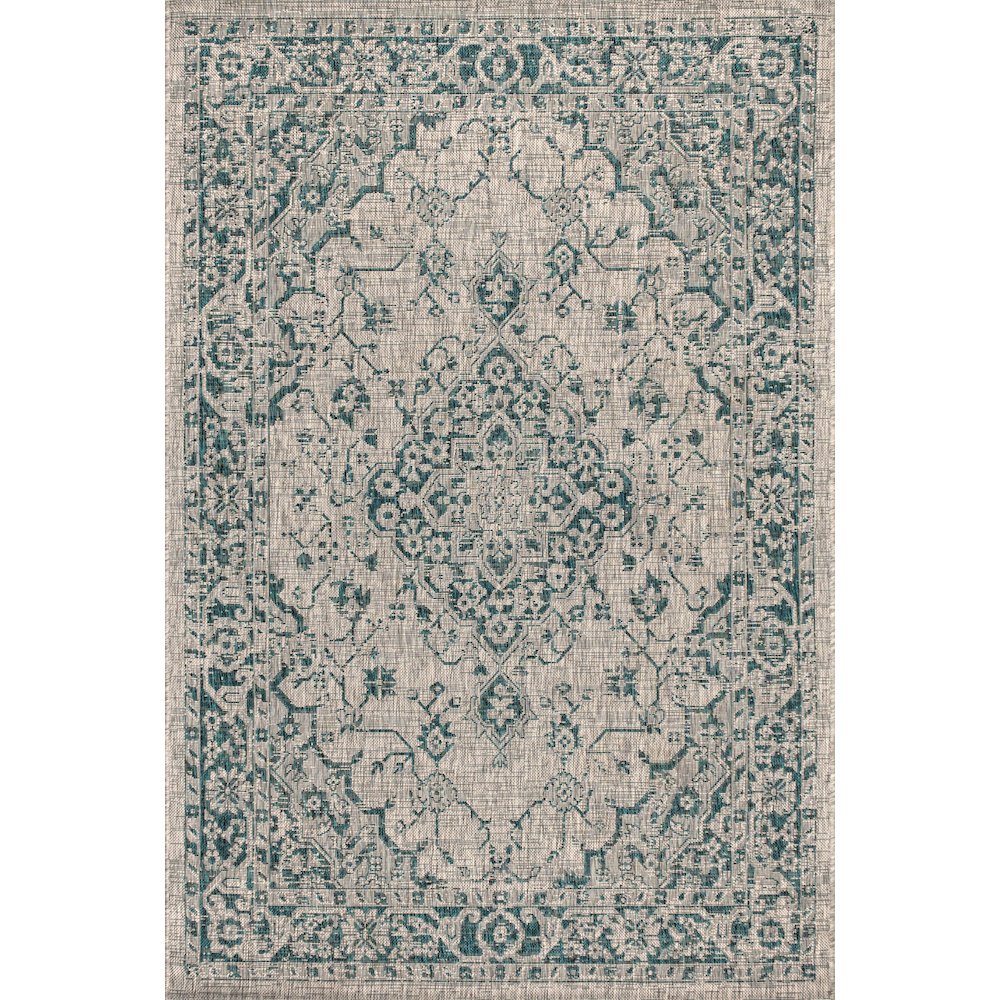 Rozetta Boho Medallion Textured Weave Indoor/Outdoor Area Rug