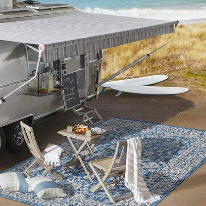 Palazzo Vine And Border Textured Weave Indoor/Outdoor Area Rug