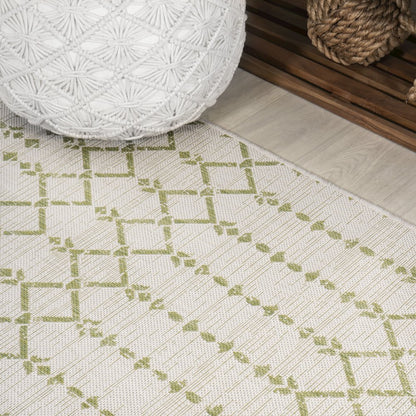 Ourika Moroccan Geometric Textured Weave Indoor/Outdoor Area Rug
