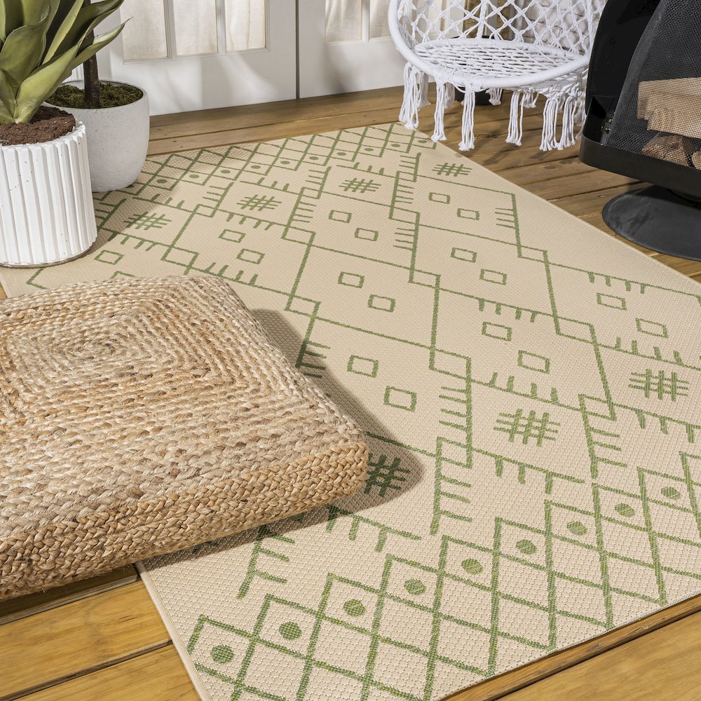 Boho Moroccan Indoor/Outdoor Area Rug