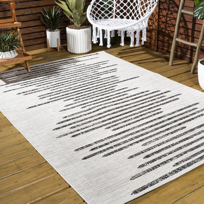 Zolak Berber Stripe Geometric Indoor/Outdoor Area Rug