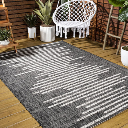 Zolak Berber Stripe Geometric Indoor/Outdoor Area Rug