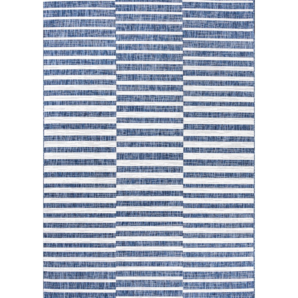 Sukie Modern Offset Stripe Indoor/Outdoor Area Rug