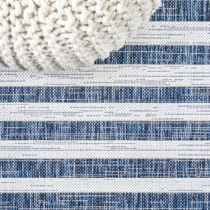 Sukie Modern Offset Stripe Indoor/Outdoor Area Rug