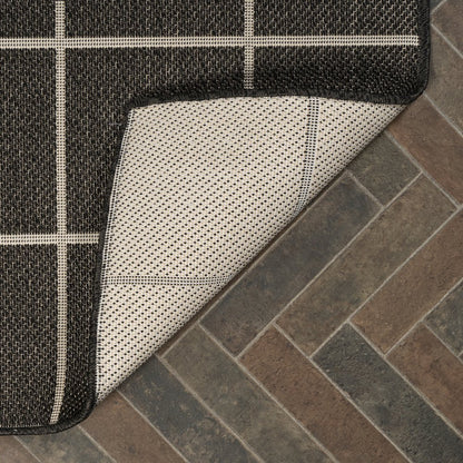 Grid Modern Squares Indoor/Outdoor Area Rug
