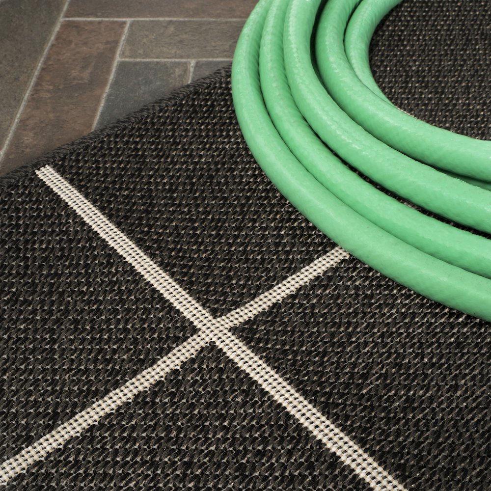 Grid Modern Squares Indoor/Outdoor Area Rug