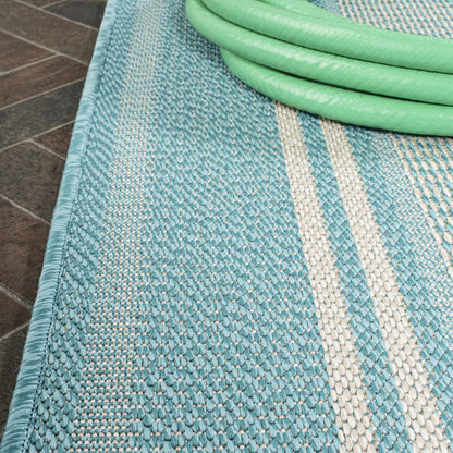 Haynes Modern Double Stripe Indoor/Outdoor Area Rug