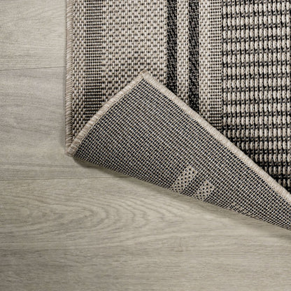 Haynes Modern Double Stripe Indoor/Outdoor Area Rug