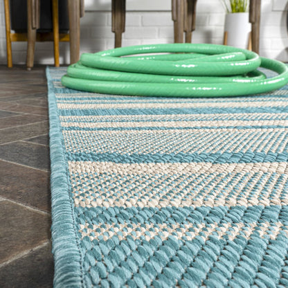 Castara Wavy Stripe Modern Indoor/Outdoor Area Rug
