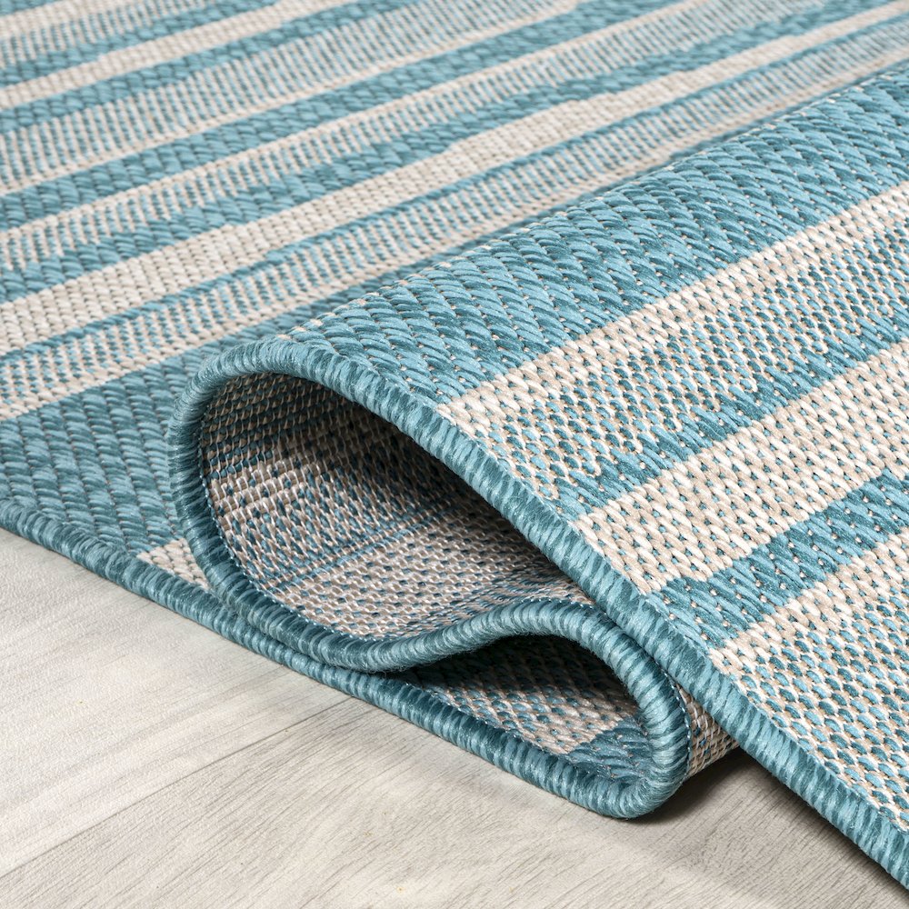 Castara Wavy Stripe Modern Indoor/Outdoor Area Rug