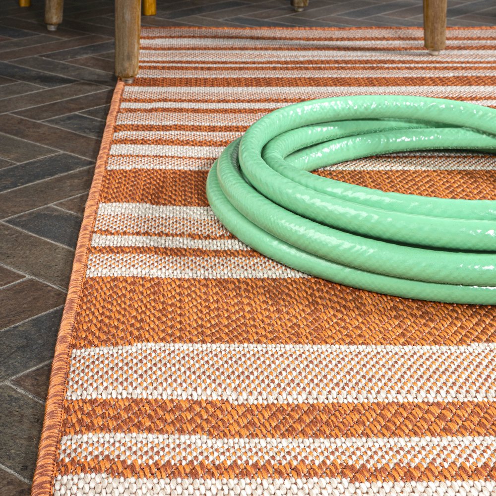 Castara Wavy Stripe Modern Indoor/Outdoor Area Rug