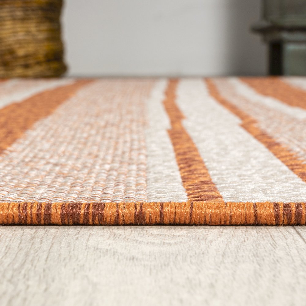 Castara Wavy Stripe Modern Indoor/Outdoor Area Rug