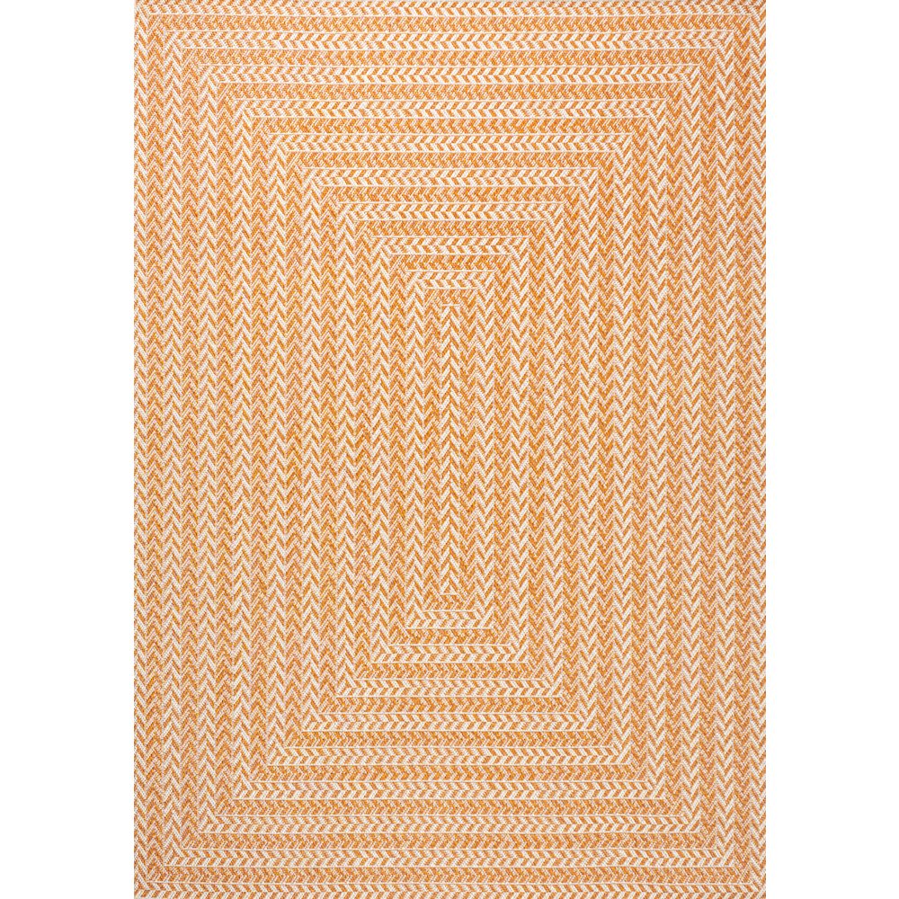 Chevron Modern Concentric Squares Indoor/Outdoor Area Rug