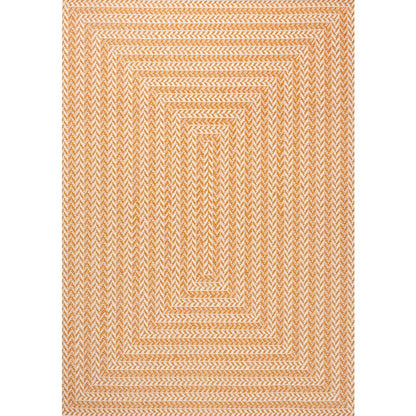 Chevron Modern Concentric Squares Indoor/Outdoor Area Rug