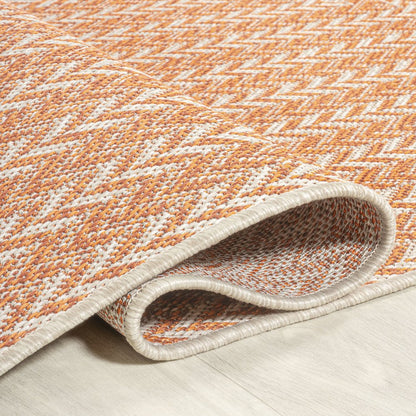 Chevron Modern Concentric Squares Indoor/Outdoor Area Rug
