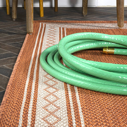 Lucia Classic Diamond Border Indoor/Outdoor Area Rug