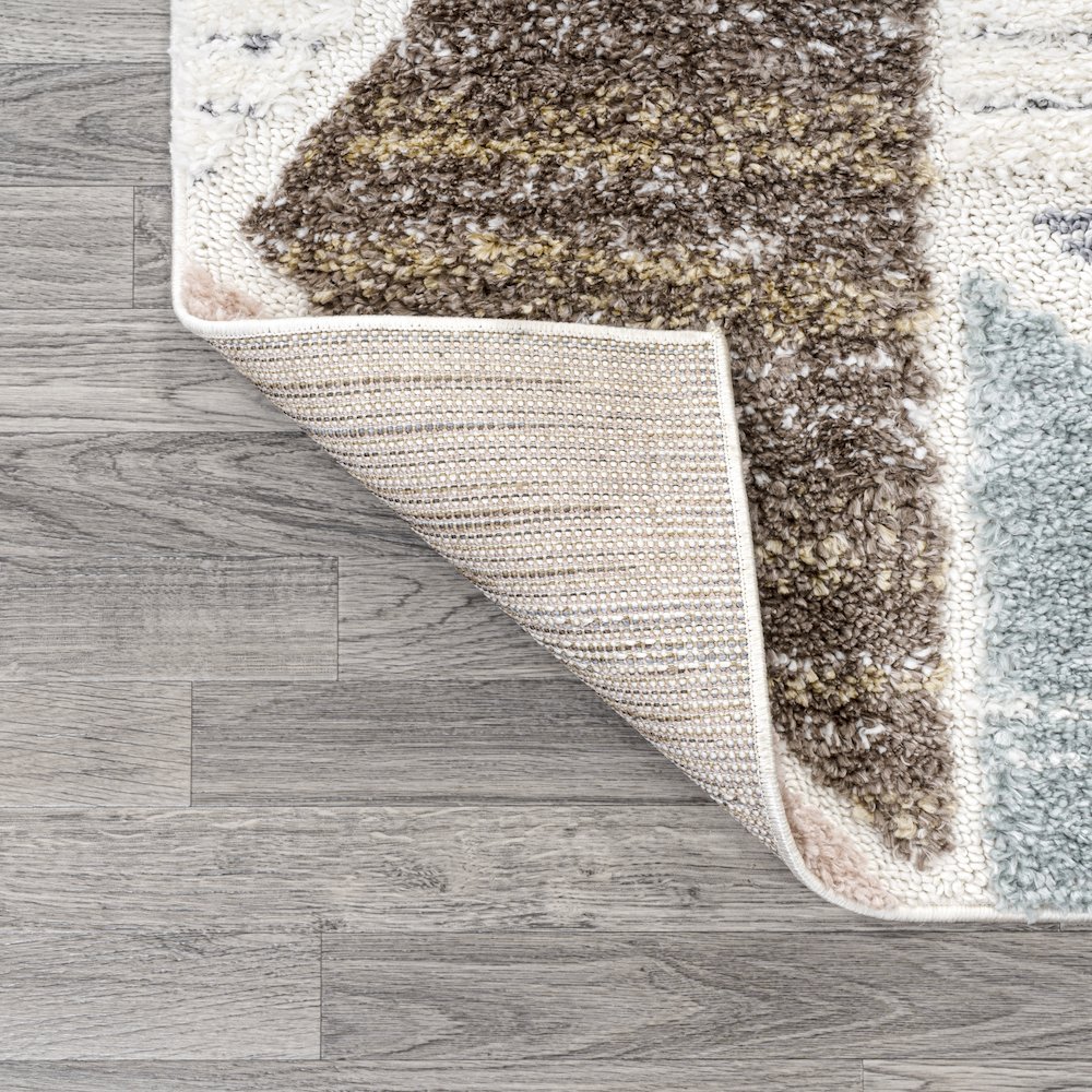 Aileen Geometric Scandi Colorblock Carved Area Rug