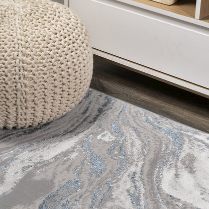 Swirl Marbled Abstract Area Rug