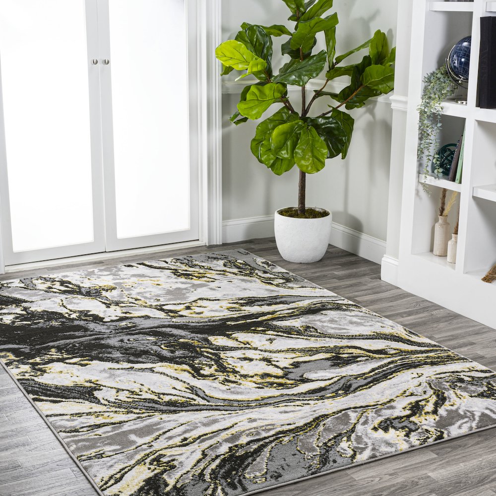 Swirl Marbled Abstract Area Rug