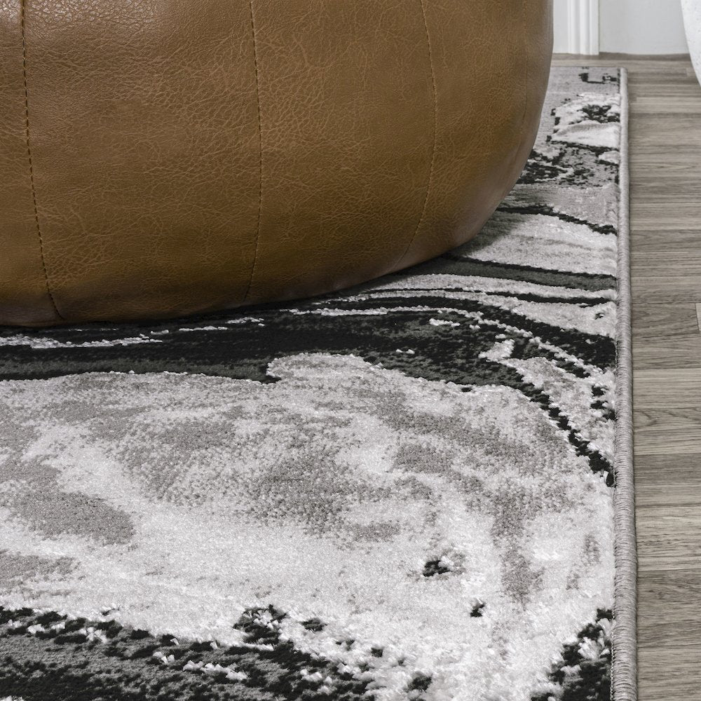 Swirl Marbled Abstract Area Rug