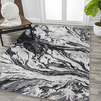 Swirl Marbled Abstract Area Rug