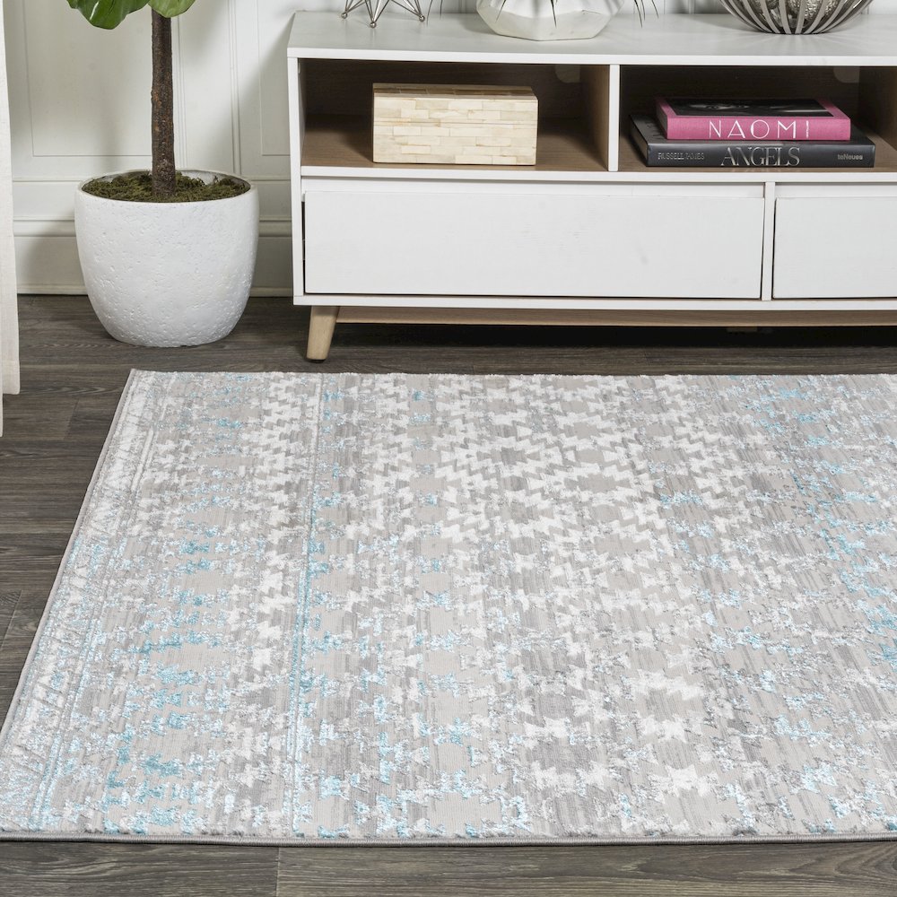 Ancient Faded Trellis Area Rug